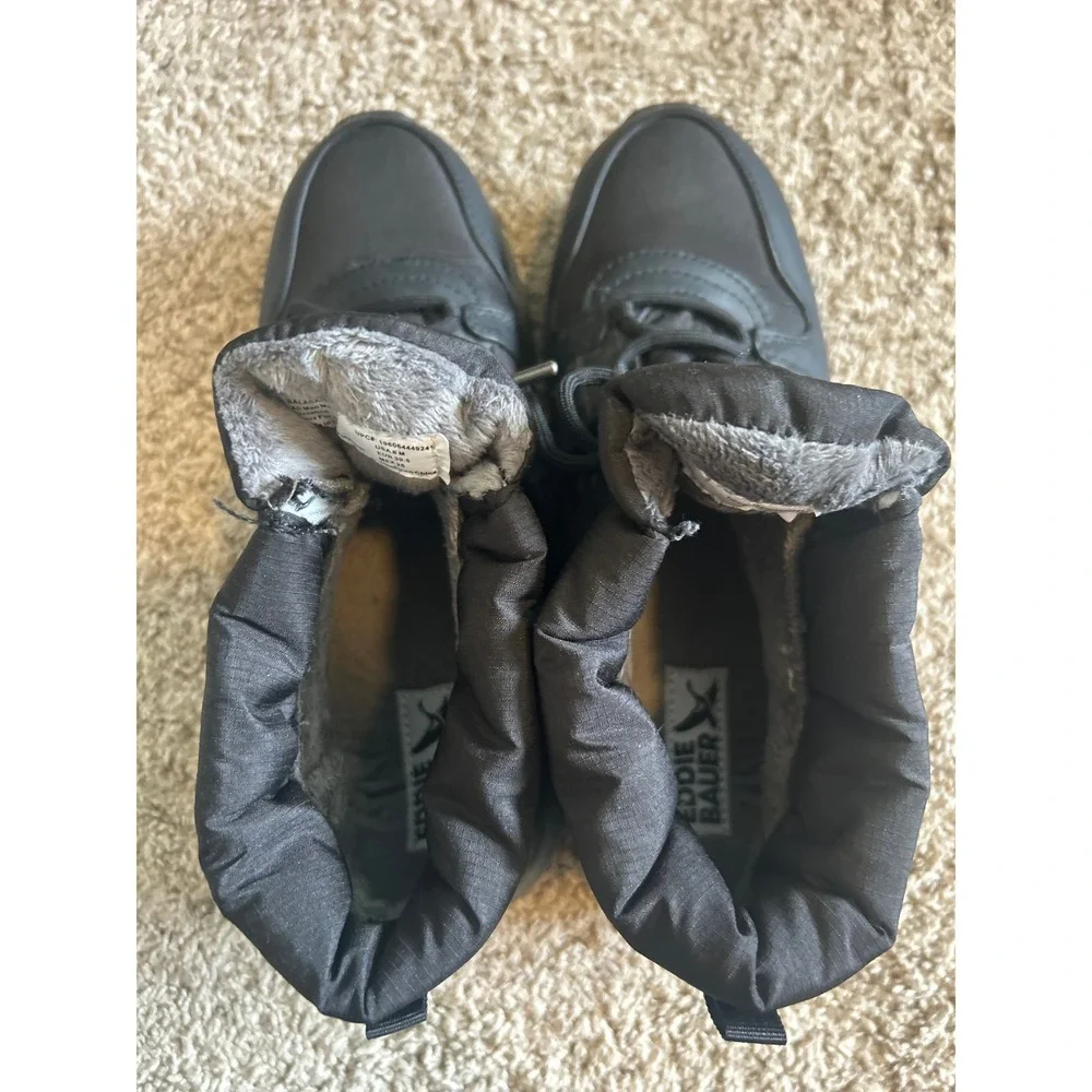 Eddie Bauer‎ Balasana Black Gorpcore Snow Cozy Winter Boot SZ 8